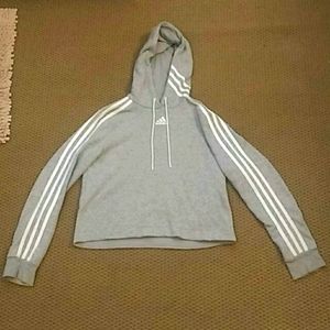 Adidas Cropped Grey Sweatshirt